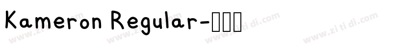 Kameron Regular字体转换